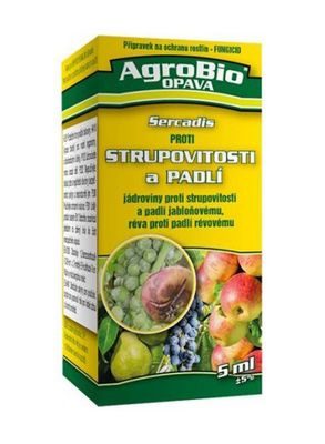 Prípravok proti chrastavitosti a múčnatke AGROBIO Sercadis 5ml
