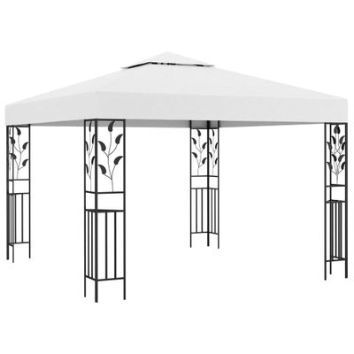 vidaXL Altánok 3x3 m, biely 180 g/m²