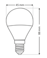 LED žiarovka Trixline 8W 736lm E14 P45 neutrálna biela