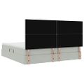 vidaXL Postel s úložným prostorem a matrací Svetlosivá 200 x 200 cm