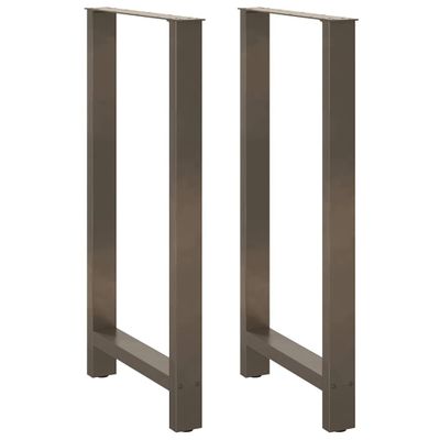 vidaXL Nohy barového stola, prírodná oceľ, 2 ks, 60 x (110-111) cm, oceľ