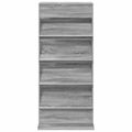 vidaXL Regál na časopisy Sivý Sonoma 70 x 41 x 156 cm Kompozitné drevo