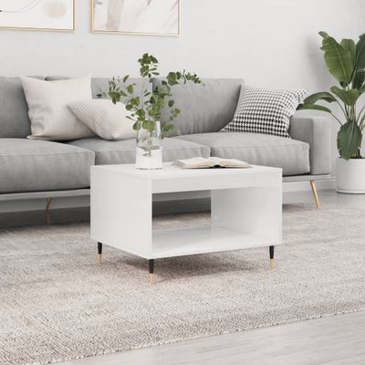 vidaXL Konferenčný stolík biely 60x50x40 cm kompozitné drevo