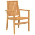 vidaXL Stohovateľné záhradné stoličky 8 ks 56,5x57,5x91 cm masívny tík