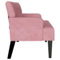 vidaXL Chesterfield lavica Ružová 112 x 65,5 x 75 cm Zamat