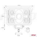 LED pracovné svetlo AWL32 17 LED COMBO 9-36V