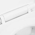 vidaXL Bezokrajová toaleta 7 cm extra výška, pomalé zatváranie, biela keramika