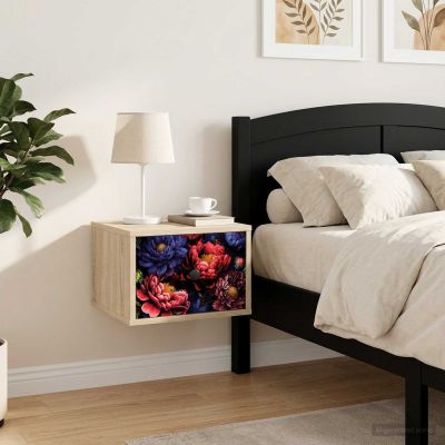 vidaXL Nástenná nočná skrinka KIEL 2 ks Dub sonoma 36 x 33 x 25 cm