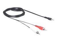 Audio kábel - mini-phone stereo 3.5 mm s pínmi (male) do mini-phone stereo 3.5 mm s pínmi (male) - 5 m - čierna