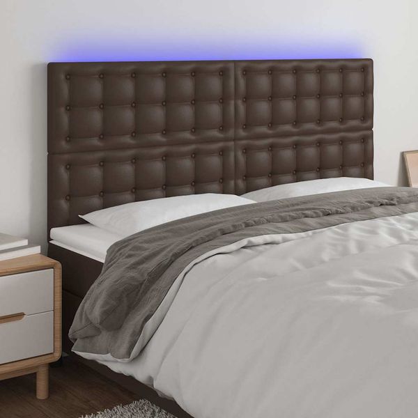 VidaXL Čelo postele hnedé 180x5x118/128 cm umelá koža