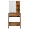 VidaXL súprava toaletného stolíka s LED diódou Old Wood