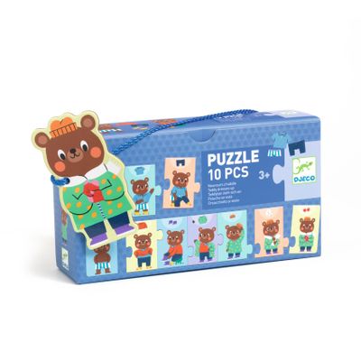 Postupové puzzle Obleč medvedíka