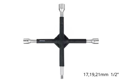 Pogumovaný krížový kľúč 17-19-21mm 1/2” AMiO-02402