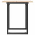 vidaXL Jedálenský stolík v tvare O 70x70x75 cm borovica a oceľ