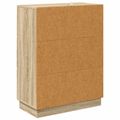 vidaXL Zásuvkový kabinet Dub sonoma 66 x 34,5 x 87 cm Kompozitné drevo