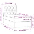 vidaXL Posteľný rám boxspring s matracom čierny 90x190 cm látka