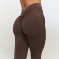 Dámske V-back legíny Fierce Cappuccino - GymBeam, veľkosť XL