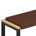 vidaXL Vankúš na lavičku Umelá koža Hnedá Hĺbka 35 cm