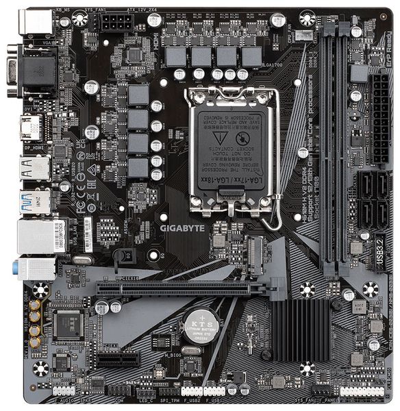 GIGABYTE H610M H V2 DDR4/LGA 1700/mATX Základní deska, Intel H610, LGA1700, 2× DDR4 DIMM (max. 64GB), M.2, VGA, HDMI, mATX