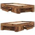 vidaXL Rám postele so skladom Staré drevo 80 x 200 cm Kompozitné drevo