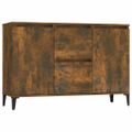 vidaXL Komoda dymový dub 102x35x70 cm spracované drevo