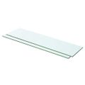 vidaXL Poličky 2 ks panel z priehľadného skla 60x12 cm