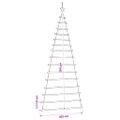 vidaXL Závesný vianočný stromček s hviezdou na vrchole 100x210 cm, prírodný konár