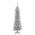 vidaXL Umelý vianočný stromček Biela 180 cm PVC, kov a plast