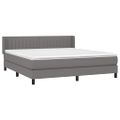vidaXL Boxspring posteľ s matracom tmavosivá 180x200 cm látka