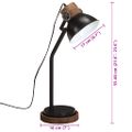 vidaXL Stolová lampa 25 W čierna 17x17x60 cm E27