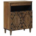 vidaXL Servírovacia skriňa Hnedá 60 x 33,5 x 75 cm Masívne mango drevo