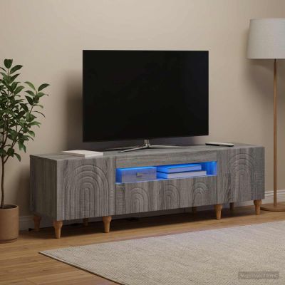 vidaXL LED TV kabinet Sivý Sonoma Kompozitné drevo