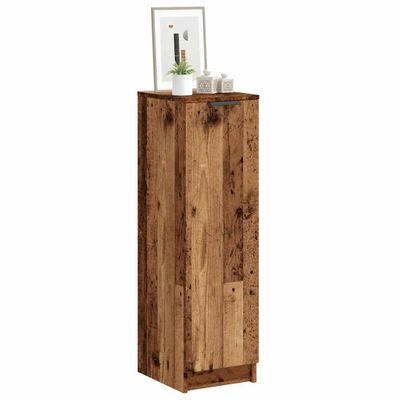 vidaXL Botník staré drevo 29,5x35x100,5 cm kompozitné drevo