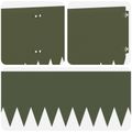 vidaXL Obrubník trávnika 10 ks 103 x 25 cm Oceľ Olivovo zelená