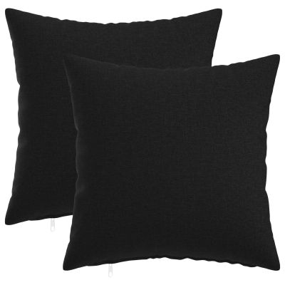 vidaXL Poťah na podložku 2 pcs HEERLEN Čierna 35 x 35 cm