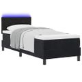 vidaXL LED box s pružinami s čelnou doskou Čierna 80 x 200 cm Zamat