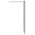 vidaXL Stena walk-in sprchy Čierna 100 x 195 cm tvrdené sklo
