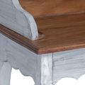vidaXL Písací stôl Hnedá a biela 80 x 40 x 92 cm Mahagónový masív