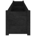 vidaXL Záhradné kvetináče 2 ks čierne 200x31x31cm borovicový masív