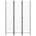 vidaXL Paraván s 3 panelmi, biely 120x180 cm