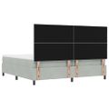 vidaXL Posteľ s pružinovým rámom Svetlosivá 200 x 200 cm Zamat