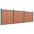 vidaXL Plotový panel hnedý 526x186 cm WPC