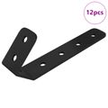 vidaXL Háčiky 12 ks Čierna M5 x 110 mm Železo