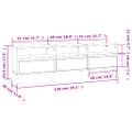 vidaXL TV skrinka biela 150x30x44,5 cm spracované drevo