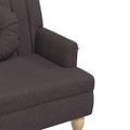 vidaXL Lavička s vankúšmi tmavohnedá 113x64,5x75,5 cm látka