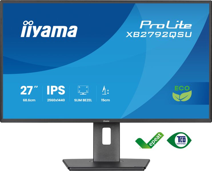 iiyama ProLite/XB2792QSU-B1/27''/IPS/QHD/120Hz/3ms/Čierna/3R