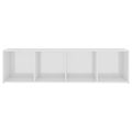 vidaXL TV skrinky 2 ks lesklé biele 142,5x35x36,5 cm drevotrieska