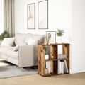 vidaXL Rozdeľovacia knižnica staré drevo 69,5x29x69,5 cm kompoz. drevo