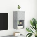 vidaXL TV skrinka s LED svetlami betónovo sivá 30,5x30x60 cm