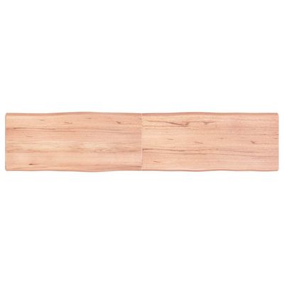 vidaXL Stolová doska svetlohnedá 180x40x(2-6)cm ošetrený masív hrany
